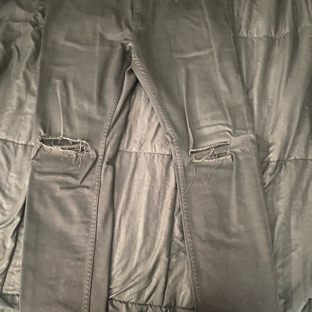 Black Distressed Pants